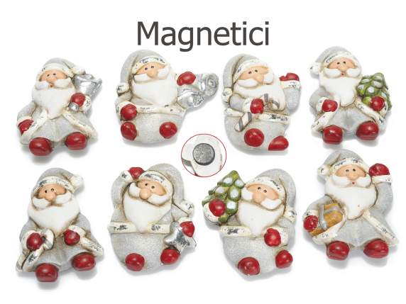 Père Noël magnétique en céramique décorée avec aimant