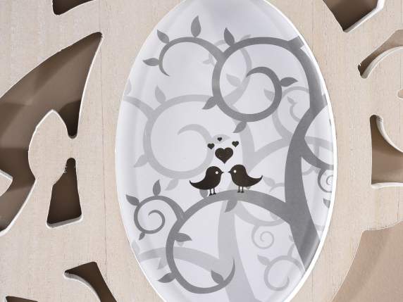 Wooden Photo Frame Tree of Life with 6 Hanging Frames