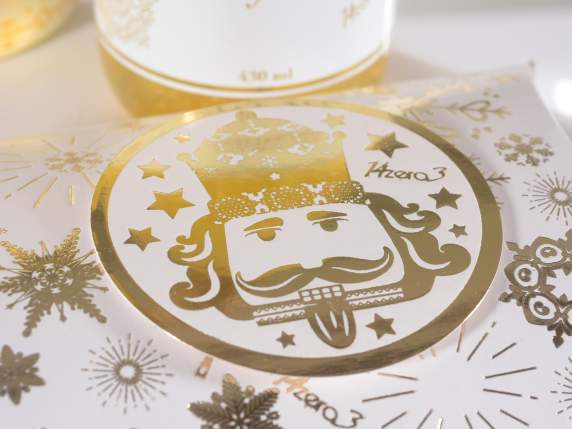 Christmas Pillow Box in Gold Paper with 3D Decoration