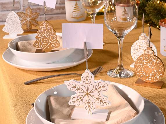 Pince mémo de Noël en bois