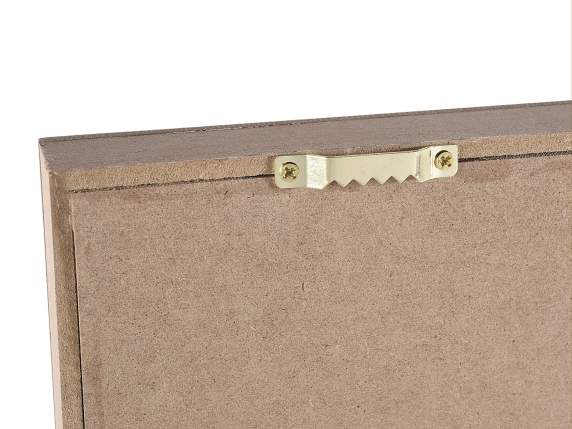 Cuadro de madera con talla navideña con luz LED