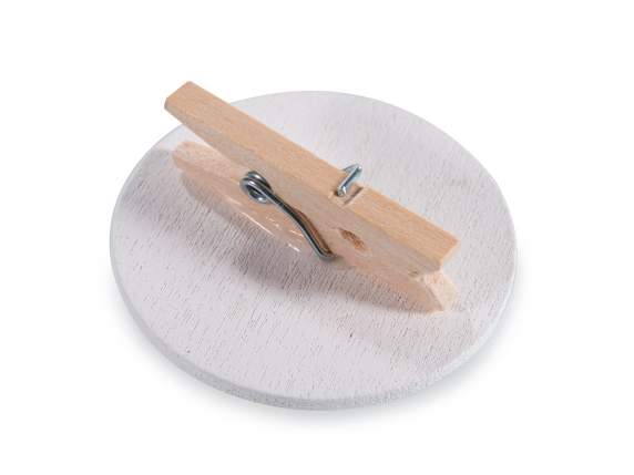 Expositor de 288 pinzas de madera con adornos navideños