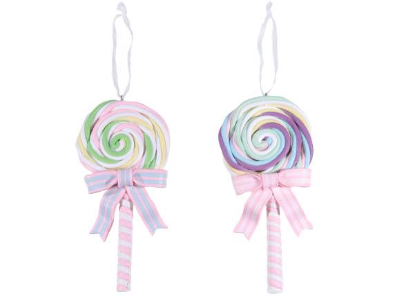 Piruleta de pasta de resina con lazo colgante