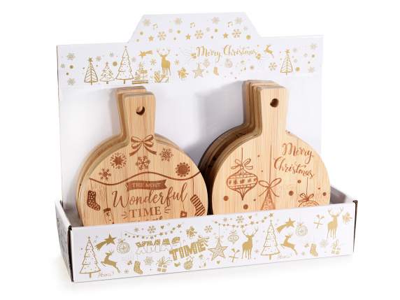 Planche à découper en bois décorée dun bord doré