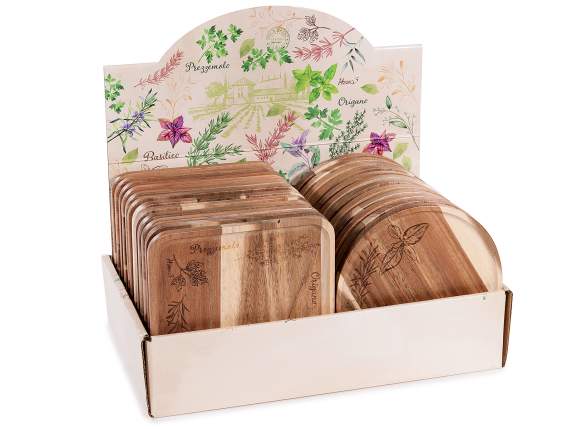 Assiette-plateau en bois dacacia