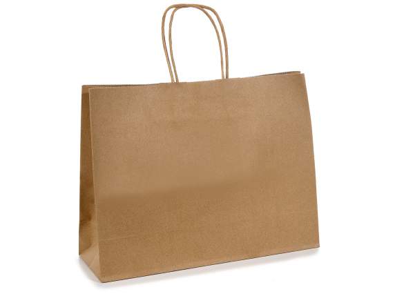 Geantă orizontală medie - plic din hârtie kraft reciclată