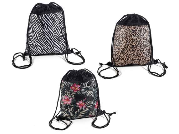 Polyester backpack sack ''Jungle'' with drawstring