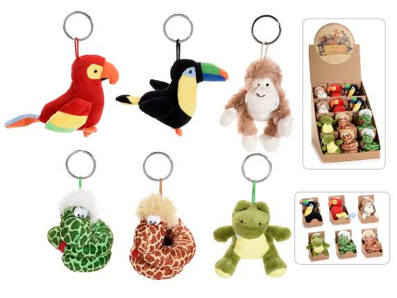 Portachiavi c/animale marino peluche in conf.singola e espo