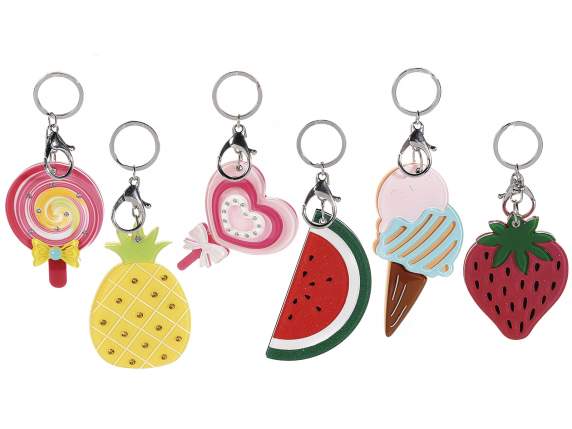 Portachiavi con specchio e decori