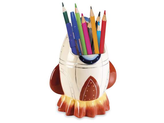 Portalápices cerámica colores para niños
