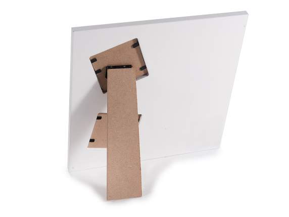 Porte-photo en bois avec des inscriptions sculptées à poser