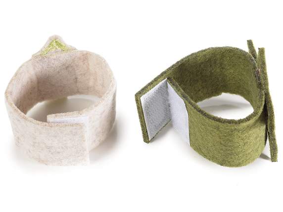 Marque-place - rond de serviette en tissu avec décorations
