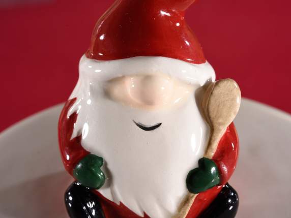 Pot à nourriture en céramique avec décorations de gnomes