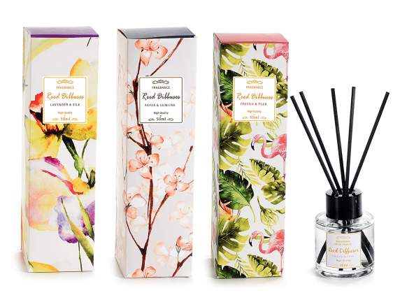 Profumatore ambiente 50ml con stick in confezione regalo