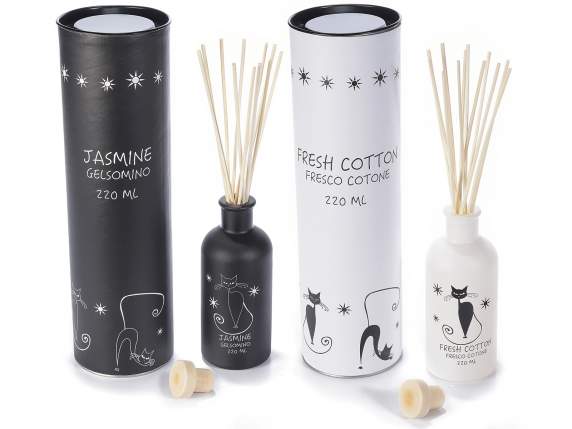 Profumatore ambienti 220ml c/stick in conf. regalo Chat Noir