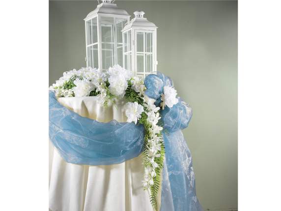 Draperie simplă de organza turcoaz