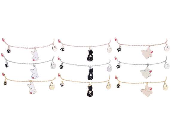 Pulsera sorpresa de metal con animal en bolsa comida