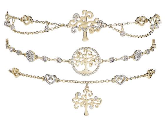 Pulsera sorpresa metal Árbol en cartulina y bolsa de comida