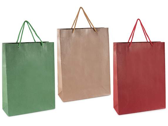 Pungă-plic mare de hârtie colorată cu mânere