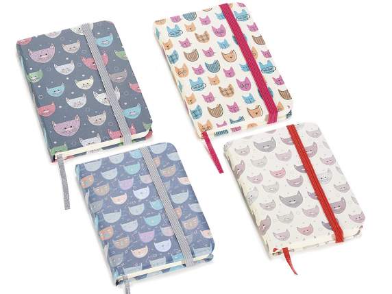 Quaderno stampa gatti con copertina rigida