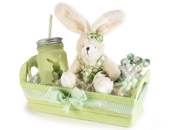 Zippered Candy Holder Bunny with Colorful Dress
