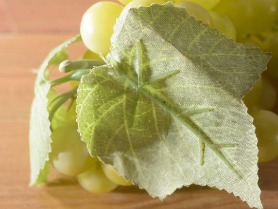 Racimo de uva blanca artificial decorativo