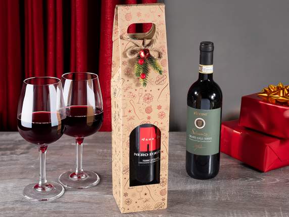 Ramo con frutos rojos, campanilla y lazo de yute
