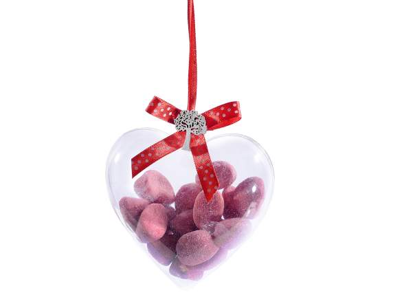 Coeur transparent qui peut être ouvert avec un ruban