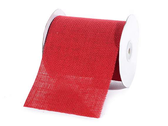 Red colored jute ribbon