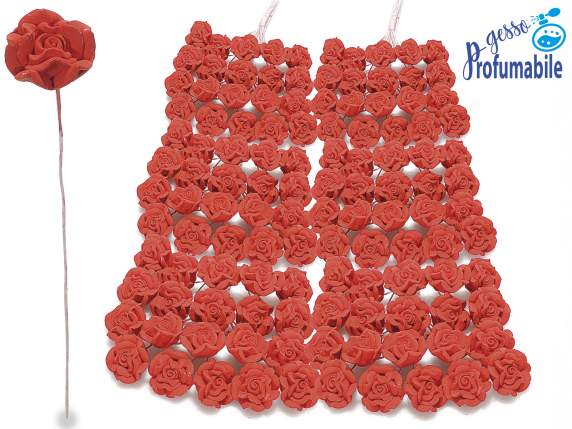 Red plaster rosette with shapeable stem