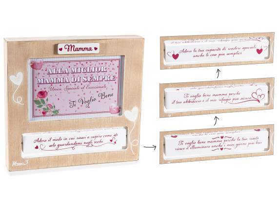 Marco fotos de madera decoraciones de mamá y papá