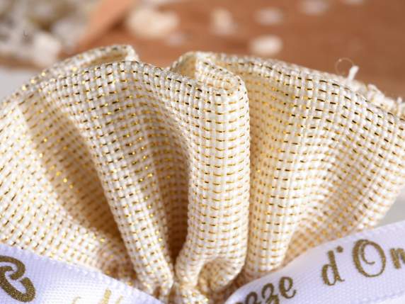 Bolsa de tela 50 años juntos, lazo y corbata de raso