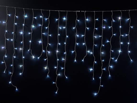 Feu de pluie connectable 80 fils, 608 LED blanc froid
