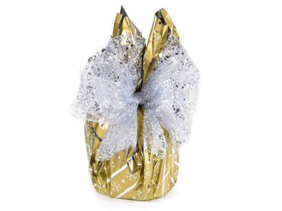 Rouleau de tulle de 15 cm avec paillettes métalliques