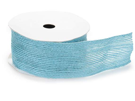 Ruban de jute turquoise 40 mm
