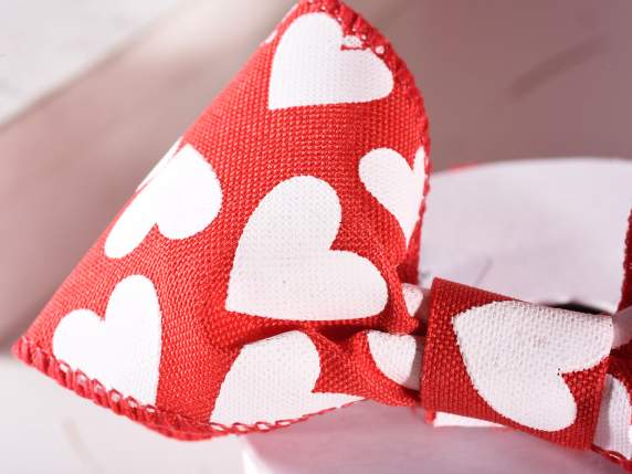 Ruban en tissu modelable de 63 mm avec imprimé coeur
