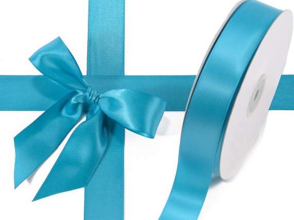 Ruban satin double paon 25 mm
