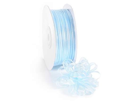 Ruban de voile de 6 mm avec lien bleu bébé