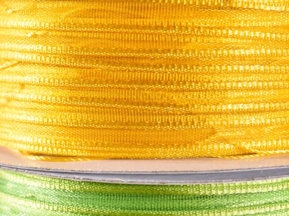 Ruban de voile 6 mm avec lien jaune tournesol