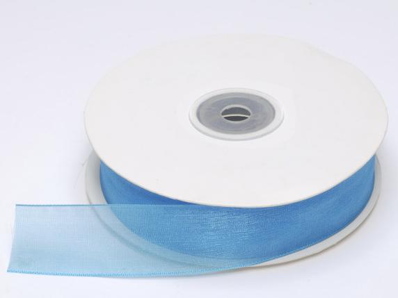 Ruban organza turquoise 25 mm
