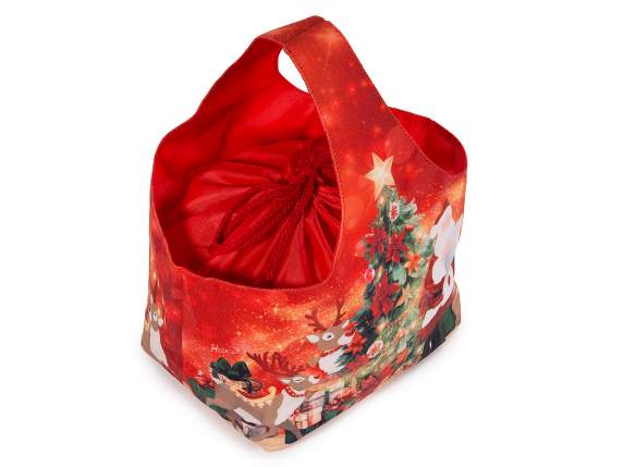 Sac à main - panier en toile avec sac intégré et poignée