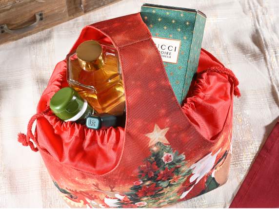 Sac à main - panier en toile avec sac intégré et poignée