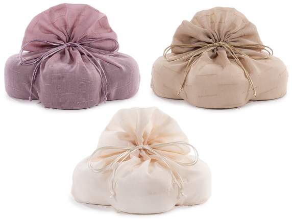Sac colombe en tissu avec broderie et cordon de serrage