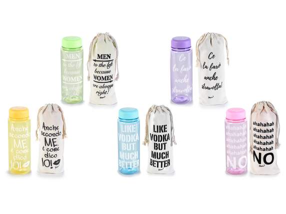 Bouteille écologique Tritan de 500 ml avec sac assorti