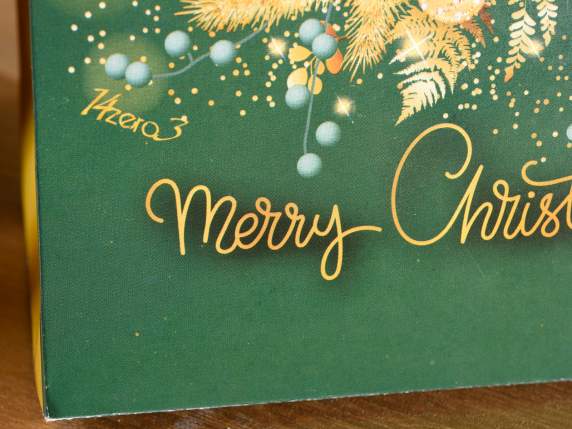 Sacchetto di carta con manico e stampa natalizia Angel