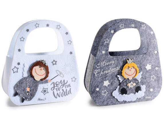 Sac en tissu de Noël avec petit ange