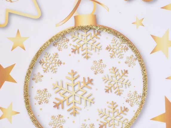 Grand sac - enveloppe en papier de Noël avec paillettes