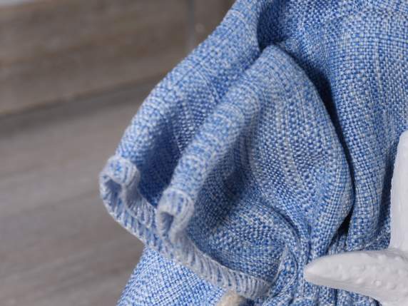 Sac en coton avec décor marin à la craie et lien
