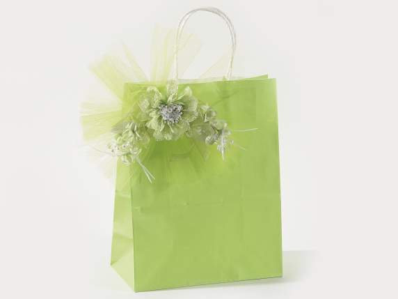 Sac - enveloppe en papier de couleur moyenne avec poignée to