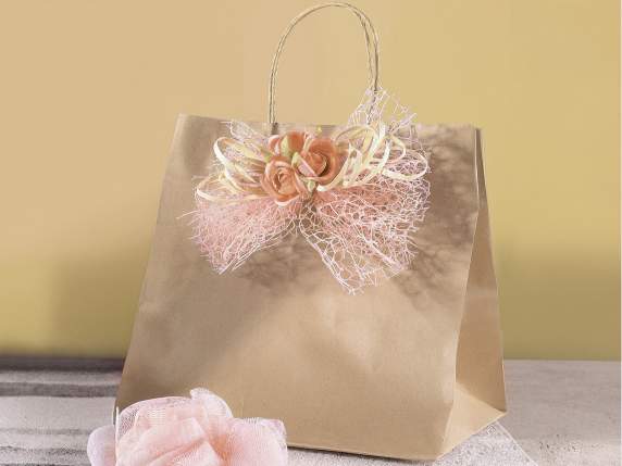 Grand sac-enveloppe à large fond en papier kraft recyclé